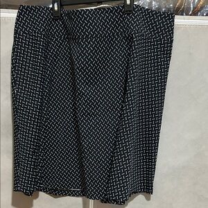 Lane Bryant Black and White Geometric Skirt